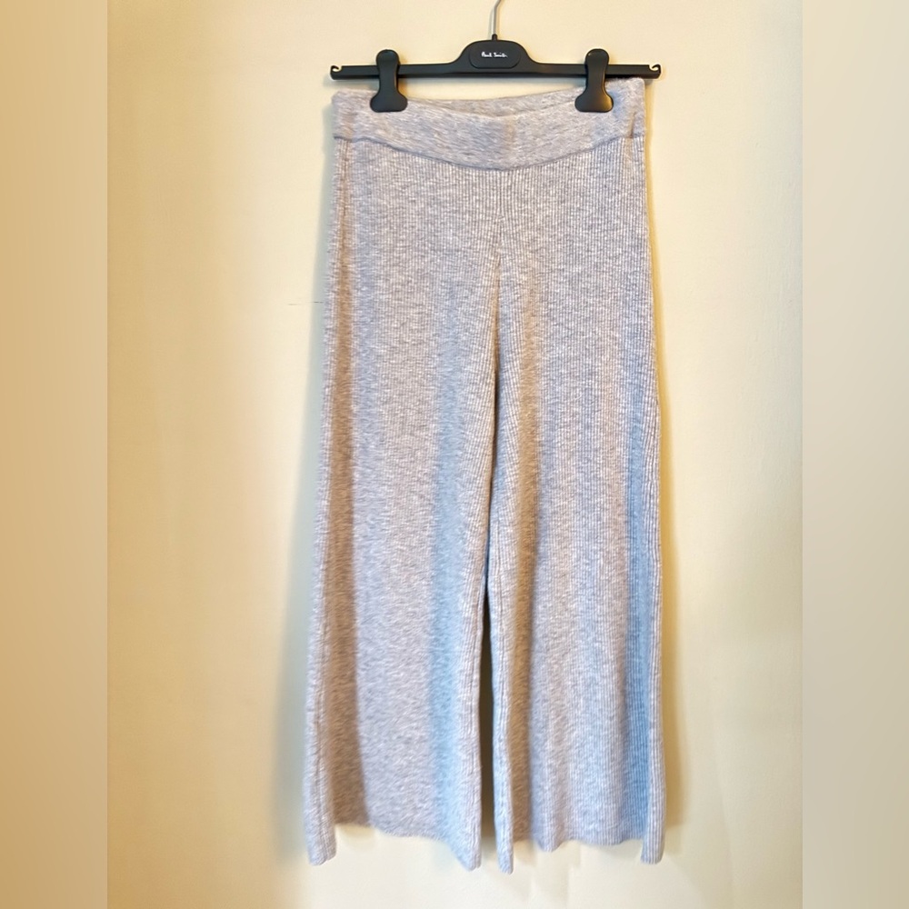 Demylee wool  Gray Knit Wide-Leg Pants